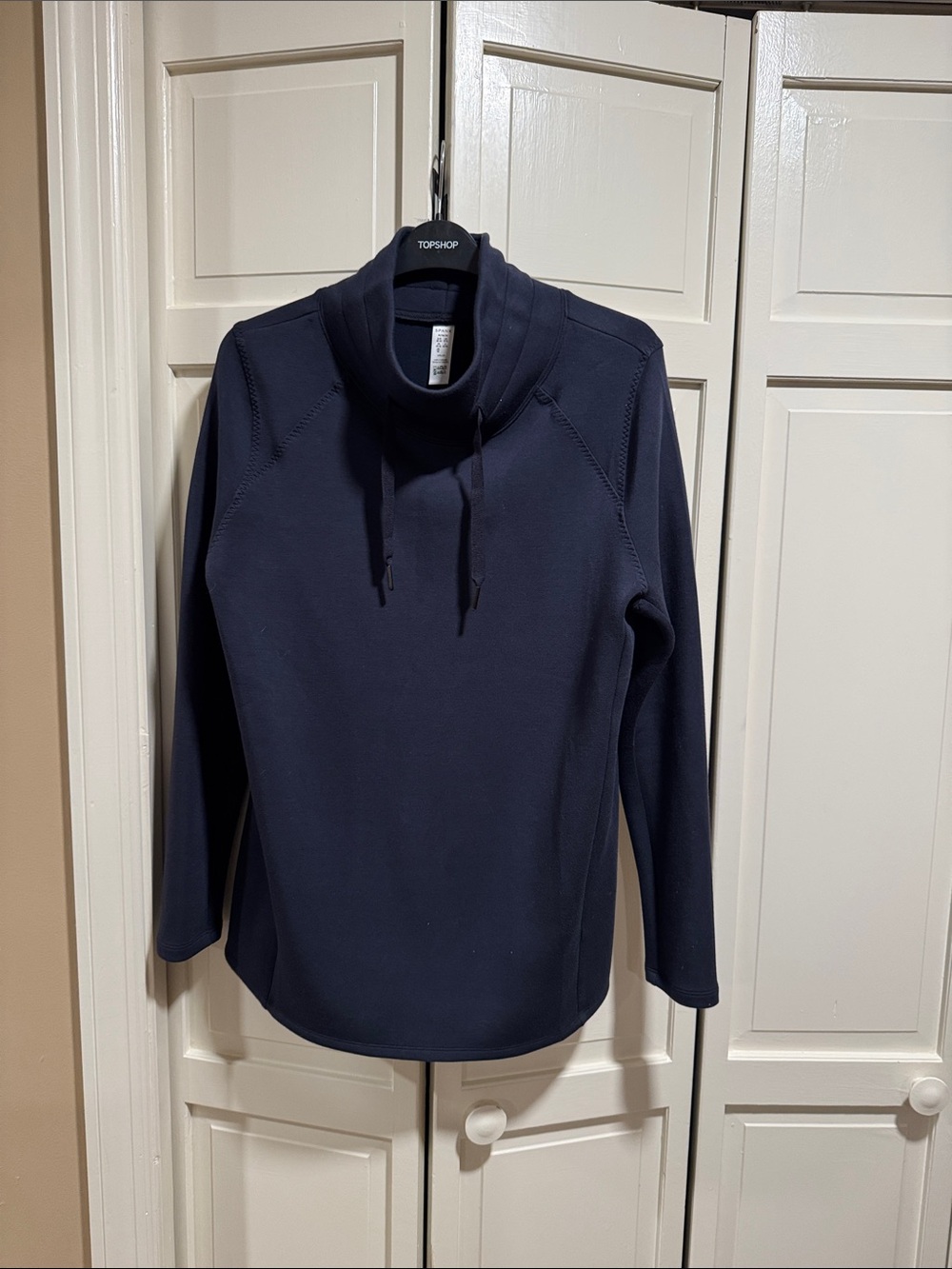 Spanx Air Essentials Navy Funnel Neck Tunic